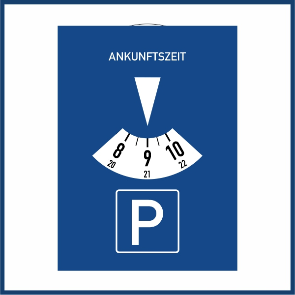 Piktogramm einer Parkscheibe