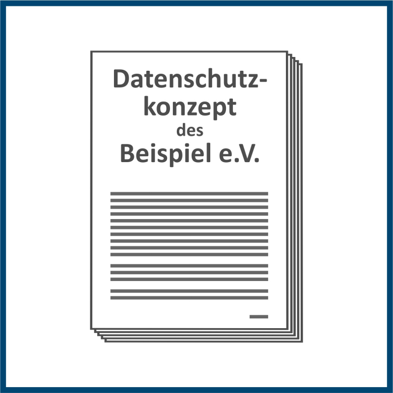 Piktogramm eines Datenschutzkonzeptes (eines gedruckten Werkes).